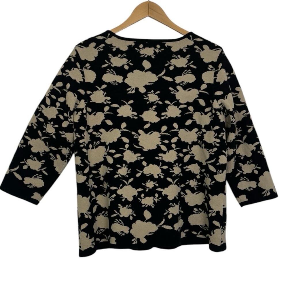Coldwater Creek Printed Open Cardigan Black and Tan Size XL - Picture 3 of 8